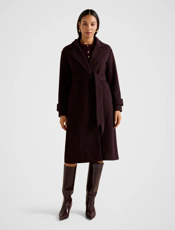 forever new  HEIDI Double Breasted Wrap Coat for Women | Best Price UAE